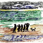 Disegno per "I vitelloni":  al mare, Cineteca comunale, Rimini